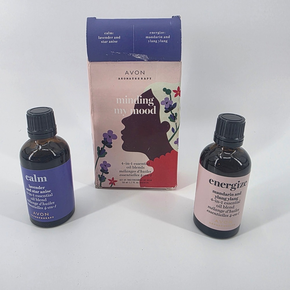 Avon Aromatherapy Minding My Mood 4-in-1 Essential Oil Blends Set Calm Energize